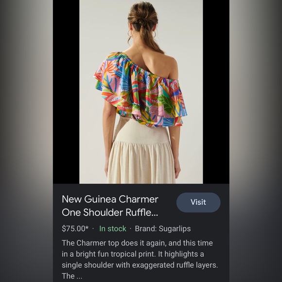 Off the shoulder crop top by Sugarlips - Picture 4 of 9